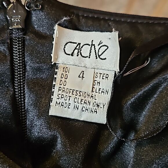 Cache Strapless Black Midi Cocktail dress size 4 - Picture 10 of 13